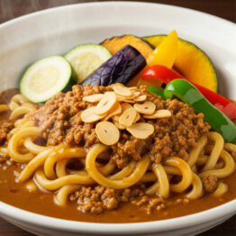 Ground Beef Curry udon noodles